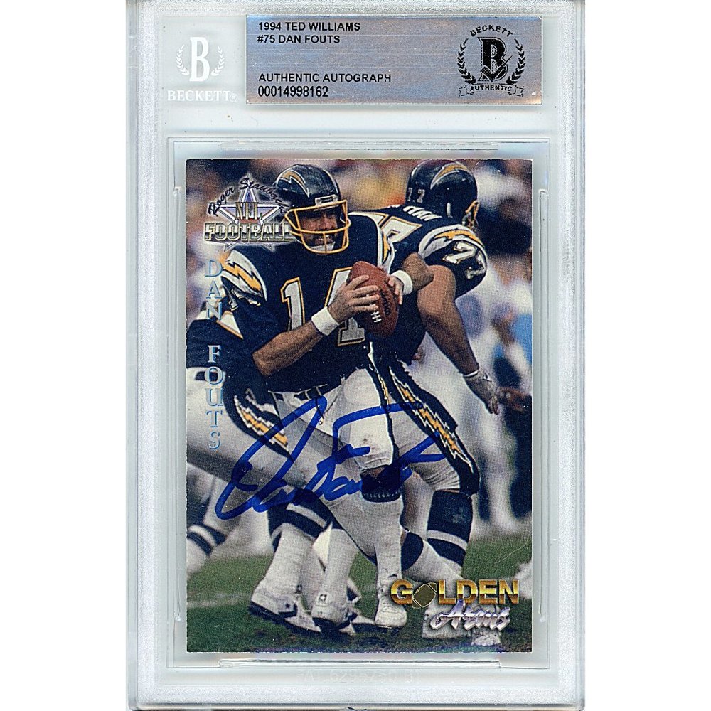 Dan Fouts Autograph 1994 Ted Williams Football Card SD Chargers Beckett Signed